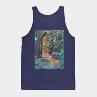 Vintage Stained Glass Church Window Tank Top